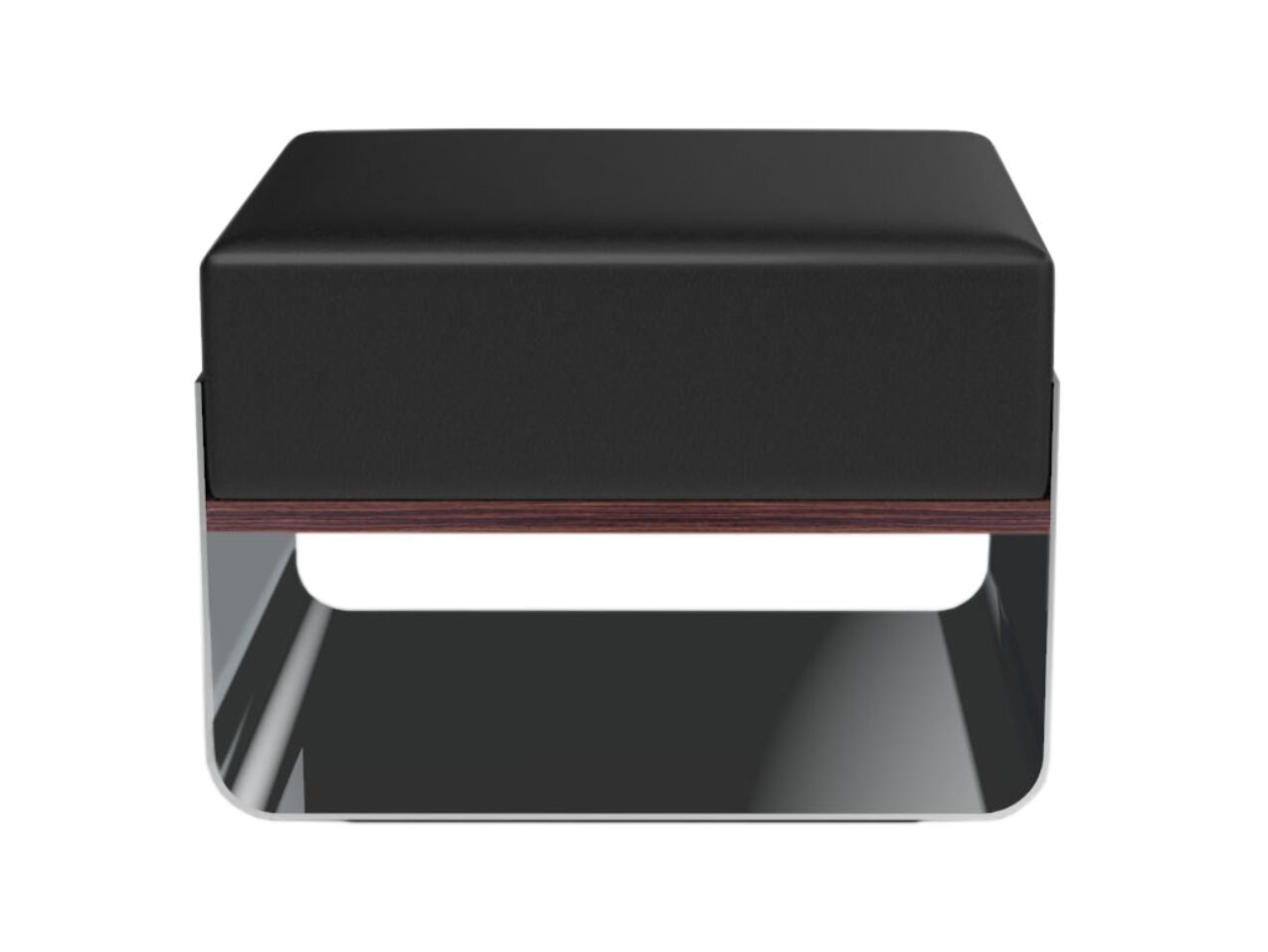 Прямоугольный пуф из кожи и нержавеющей стали RED EDITION STELLAR ARCH-00124542