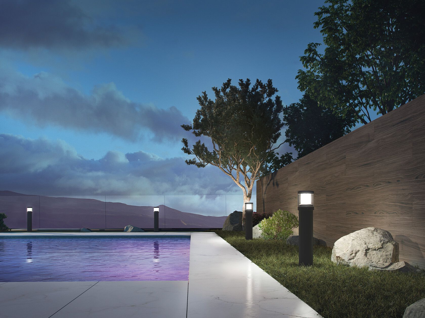 Алюминиевый и поликарбонатный светодиодный световой столб [LND] общие ARCH-00029781 - Вид №3