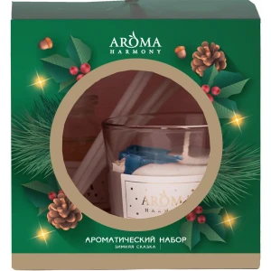 89387491 Свеча в стакане ароматическая Aroma Harmony Зимняя сказка 10 см цвет зеленый STLM-1548131