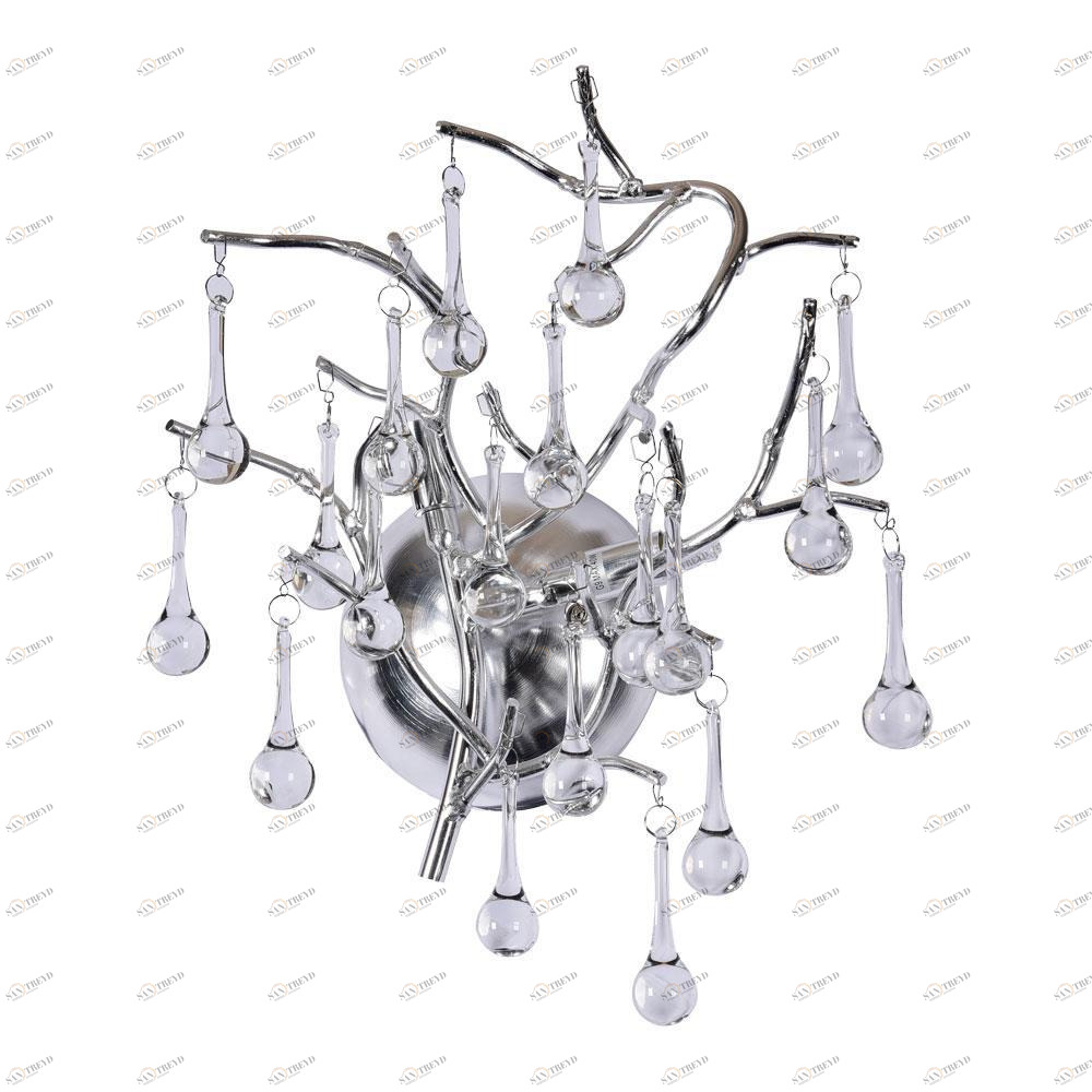 Бра галогеновое серебряное Salice 3132/26 AP-2 DIVINARE SALICE 00-3931639 Прозрачный;серебро 