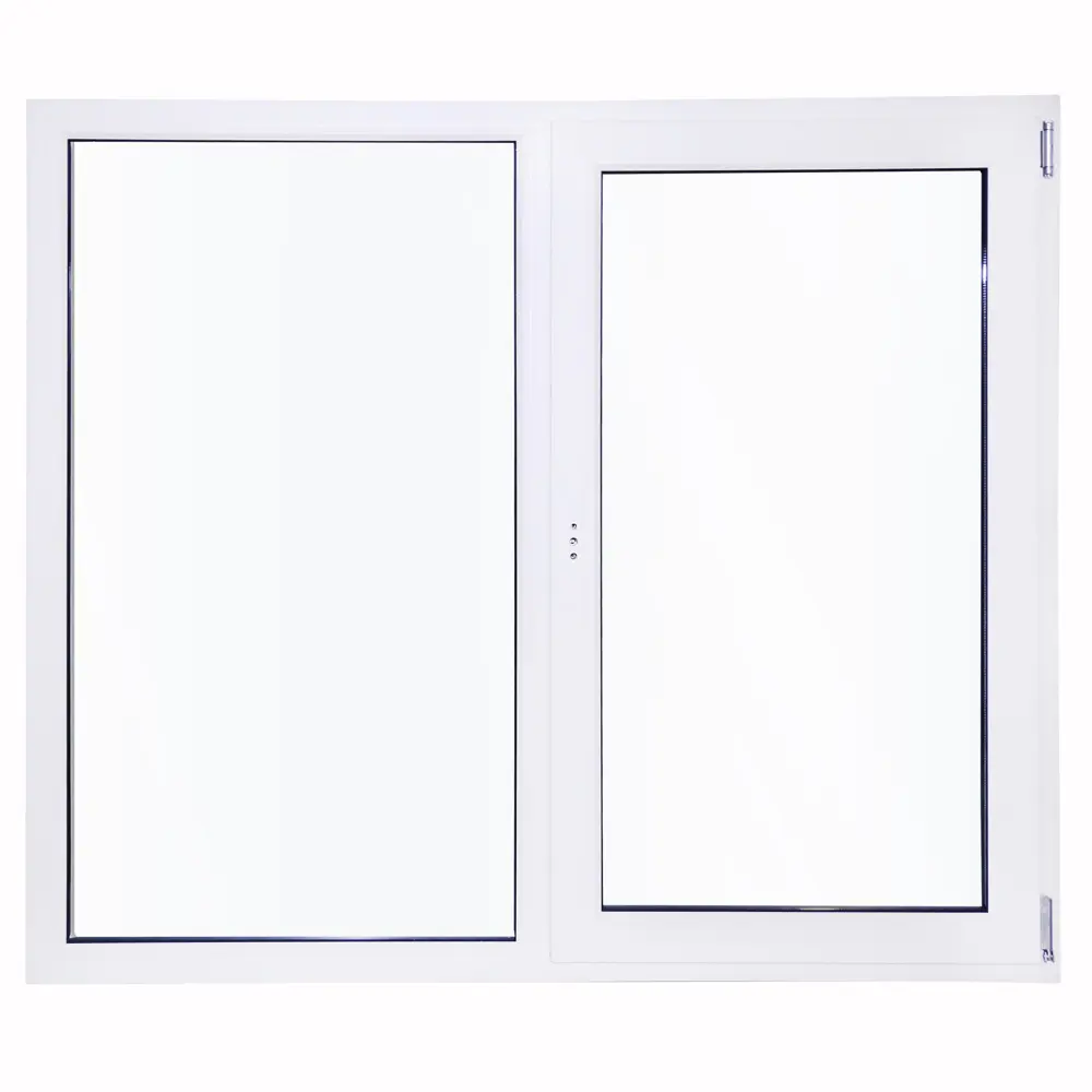 Окно пластиковое ПВХ Deceuninck двустворчатое 1410x1450 мм (ВxШ) двуxкамерный стеклопакет белый STLM-2020797 - Вид №1