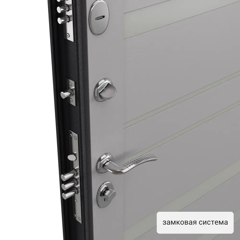 Дверь входная металлическая Страйд Linea 860 мм левая цвет серый TOREX STLM-2184319 - Вид №1