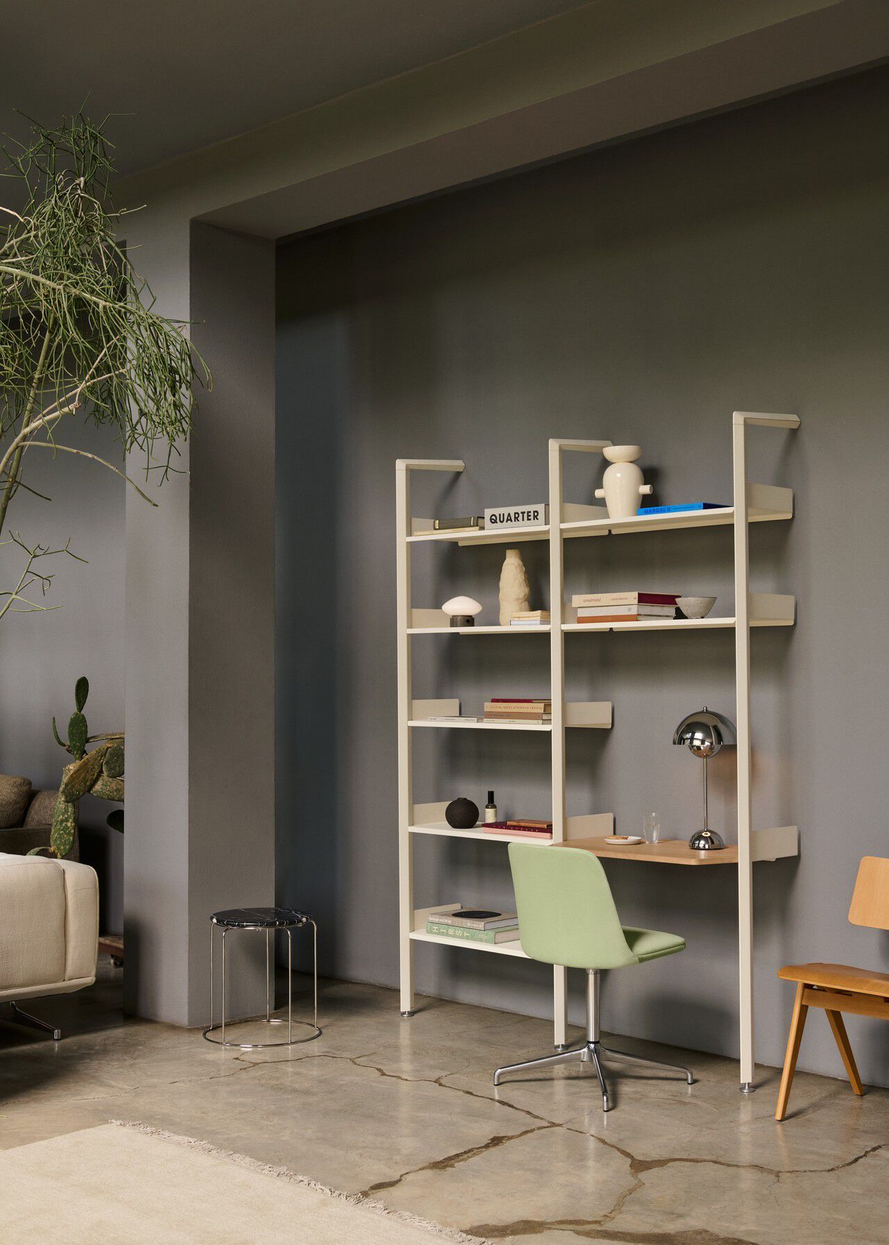 Модульная стальная стена с порошковым покрытием с письменным столом &Tradition Rombe ARCH-00101003 - Вид №6