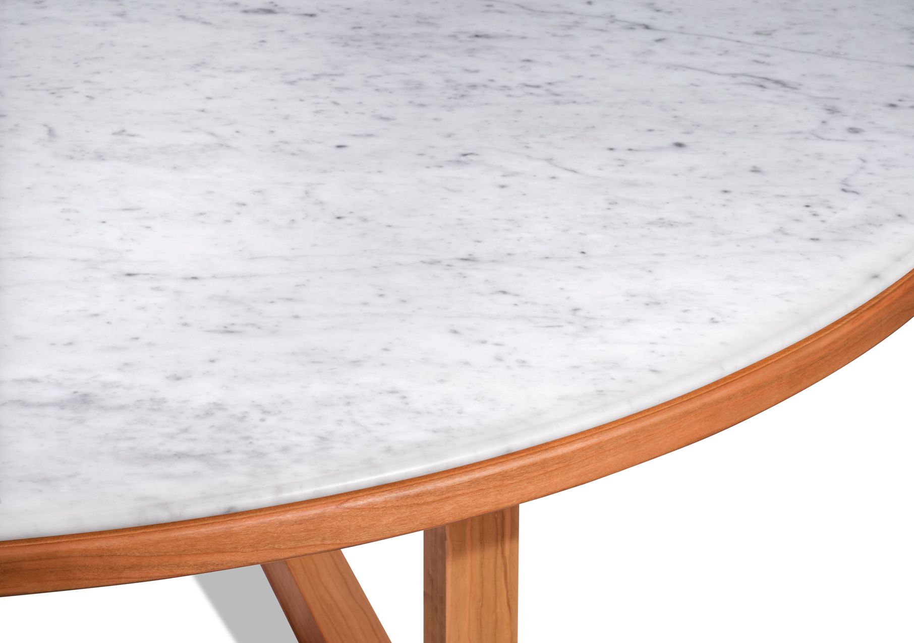 Круглый стол из мрамора и дерева Salvatori Span ARCH-00103293 - Вид №1