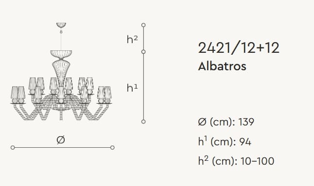 Хрустальная светодиодная люстра Italamp Albatros ARCH-00093393 - Вид №3