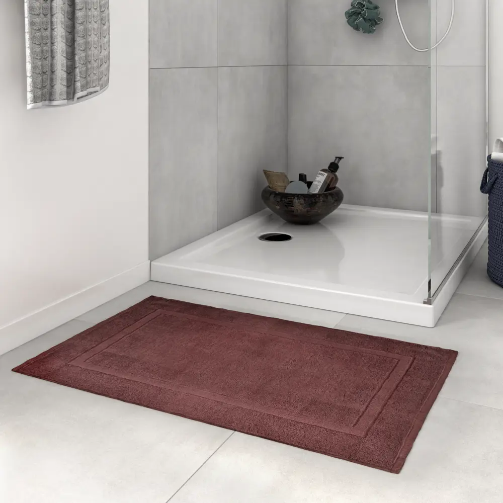 Коврик для ванной комнаты Sensea Terry 50x80 см цвет коричневый Без серии STLM-2107527 - Вид №5