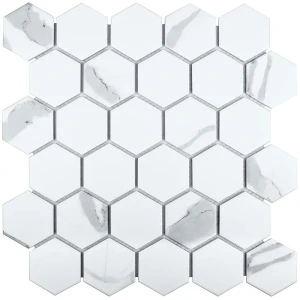 Керамическая мозаика STARMOSAIC Hexagon small Carrara Matt 26.5x27.8см цвет белый