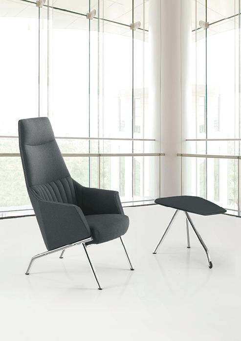 Кожаное кресло с подлокотниками Sesta Dama Lounge ARCH-00087921