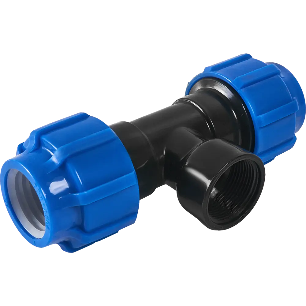 Тройник компрессионный ТПК-АКВА 40x40x1 1/4 внутренняя резьба ПОЛИТЭК STLM-2022315