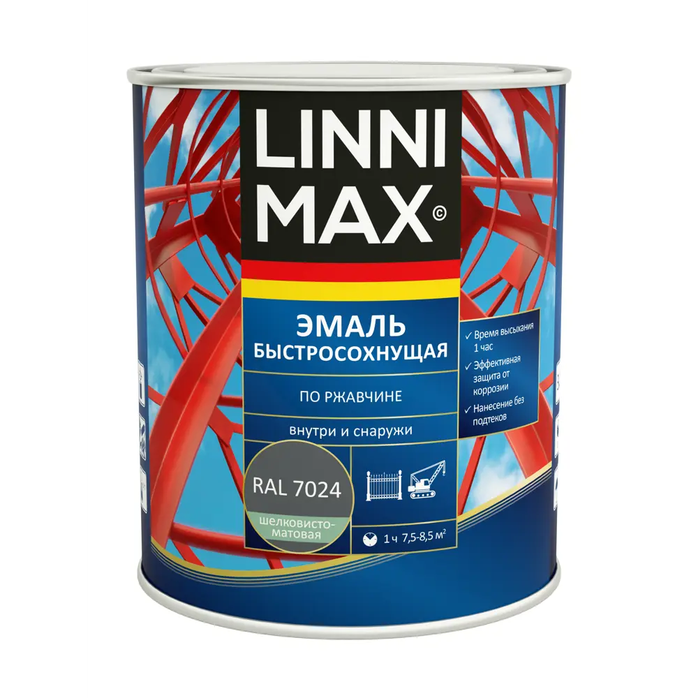 LINNIMAX Грунт-эмаль 3 в 1 по ржавчине - антикоррозийная защита металла 89379726 STLM-1565116 - Вид №1