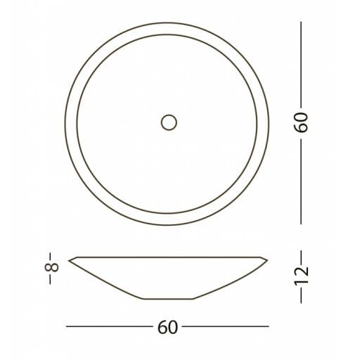 Круглый умывальник из камня Лечче PIMAR L12 ARCH-00080261 - Вид №1