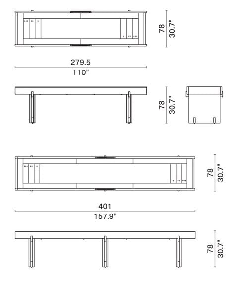 Деревянный прямоугольный стол для Шаффлборда District Eight Dinh ARCH-00032914 - Вид №19