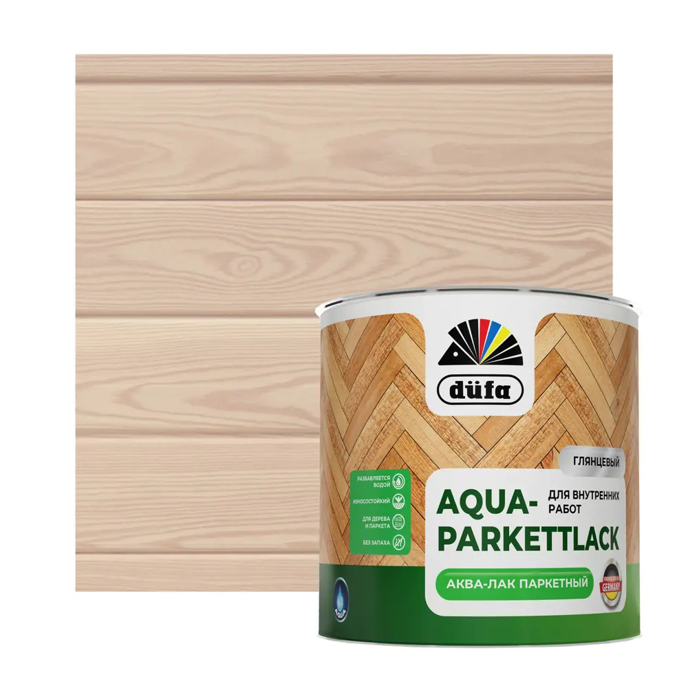 Dufa Aqua-Parkettlack — глянцевый лак для паркета и деревянных поверхностей 85634532 STLM-0064774