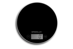 16134335 Кухонные весы ELX-SK03-C02 черные до 5 кг,185 мм круглые 13603 Ergolux