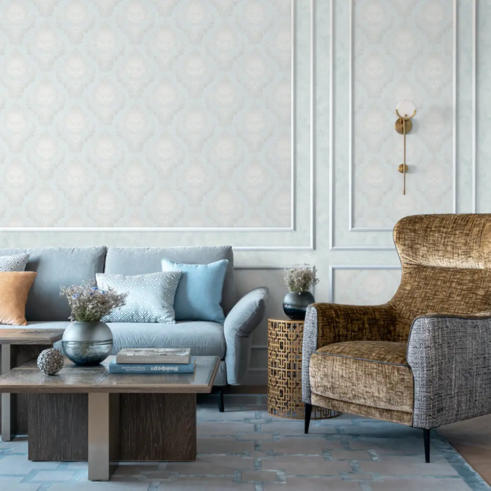 Erismann Donatela - Флизелиновые обои голубого оттенка для стильного интерьера 89384289 STLM-1486839 - Вид №4