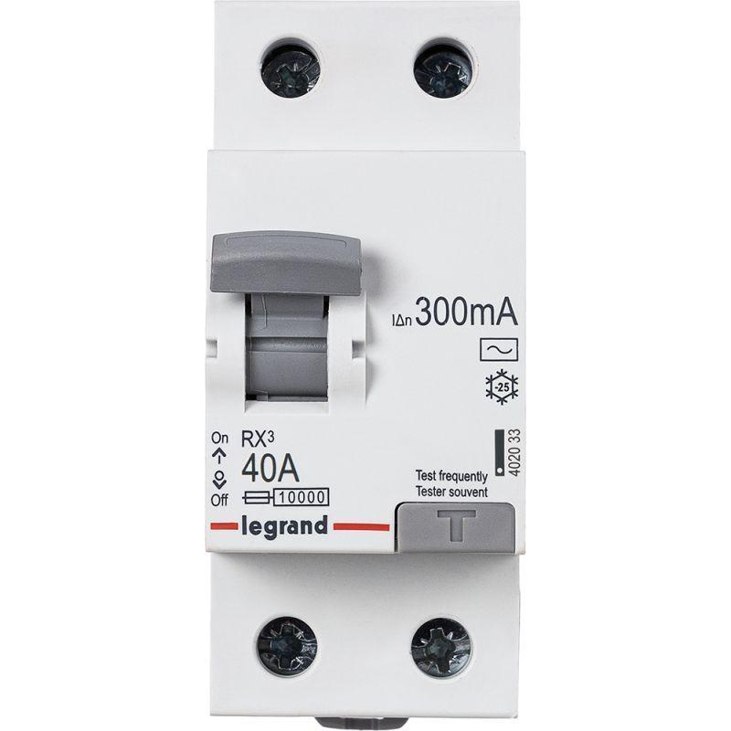 402033 Выключатель дифференциального тока 2П 40А 300мА AC Legrand RX3