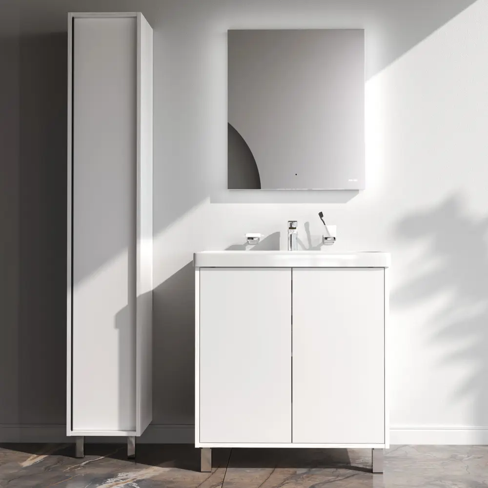 Тумба AM.PM Stern для ванной с раковиной 75 см белый/дерево 89430352 STLM-1571261 - Вид №4