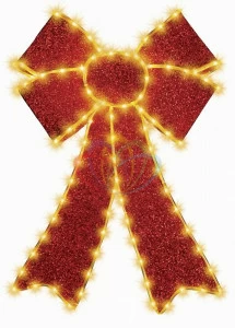 Фигура бархатная Бантик, с постоянным свечением 45x40см SUPERNW СВЕТОВЫЕ ФИГУРЫ 217524 Красный