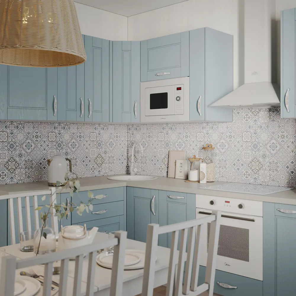 Фасад кухонного шкафа Томари 59.7x137.3см KONSENSA МДФ цвет голубой STLM-2009364 - Вид №12