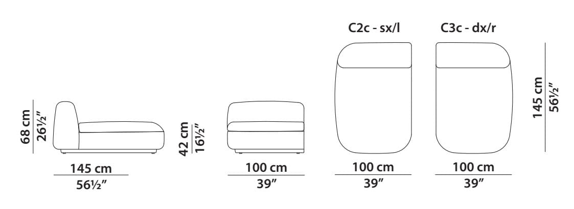 Кушетка Baxter Piaf ARCH-00050115 - Вид №3