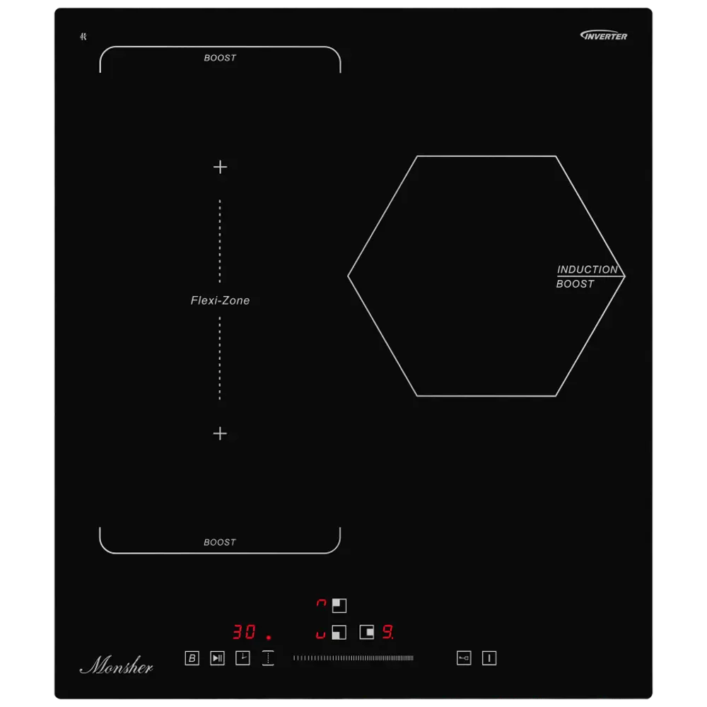 Индукционная варочная панель Monsher MHI 4515 45 см 3 конфорки цвет черный
