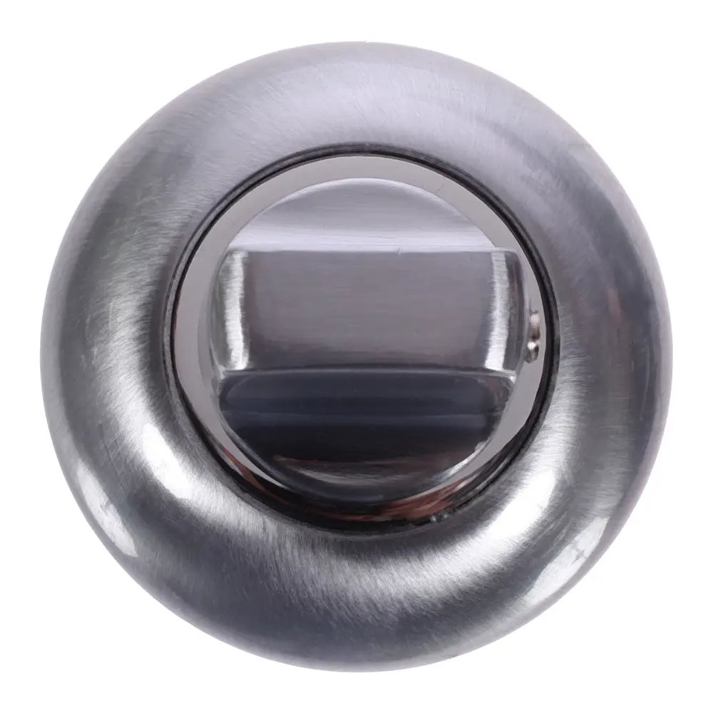 Фиксатор-вертушка для дверей Palladium R SC/CP BK, ЦАМ, цвет матовый хром/хром STLM-2074547