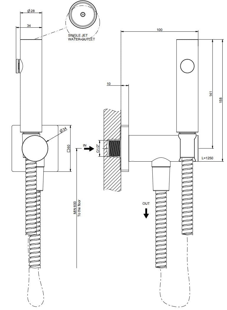 Латунный гидроскоп Gessi рельеф ARCH-00132224 - Вид №2