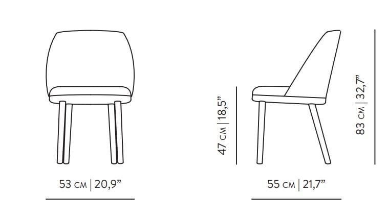 Мягкий стул из ткани Wewood Sartor ARCH-00142324 - Вид №8