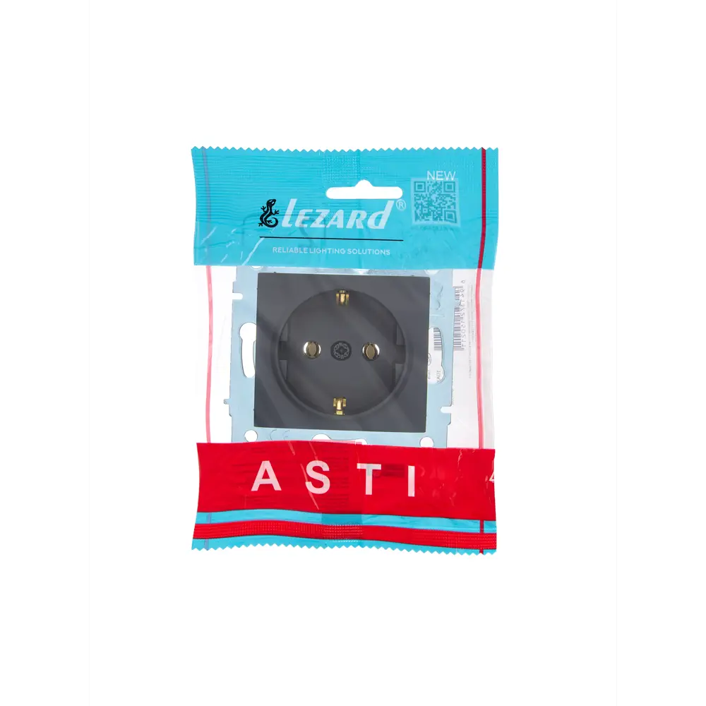 Розетка встраиваемая Lezard Asti с заземлением цвет черный бархат 89385443 STLM-2131796 - Вид №4