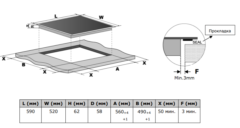 5347056 Индукционная варочная поверхность Akpo PIA 6094218FZ BL STDN-0101750 - Вид №6