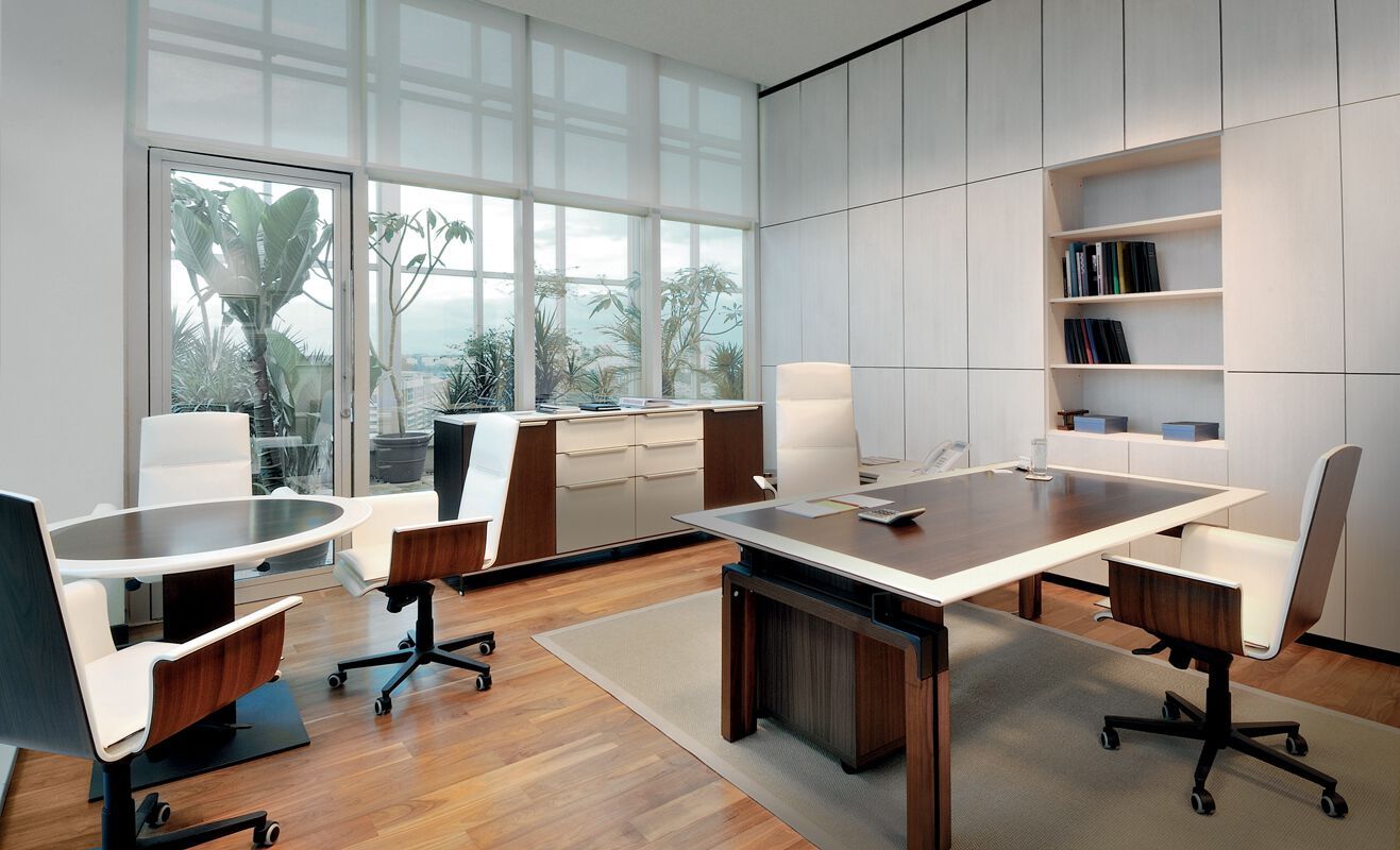 Деревянный прямоугольный рабочий стол с кожаной столешницей i 4 Mariani ARCH-00054872 - Вид №9