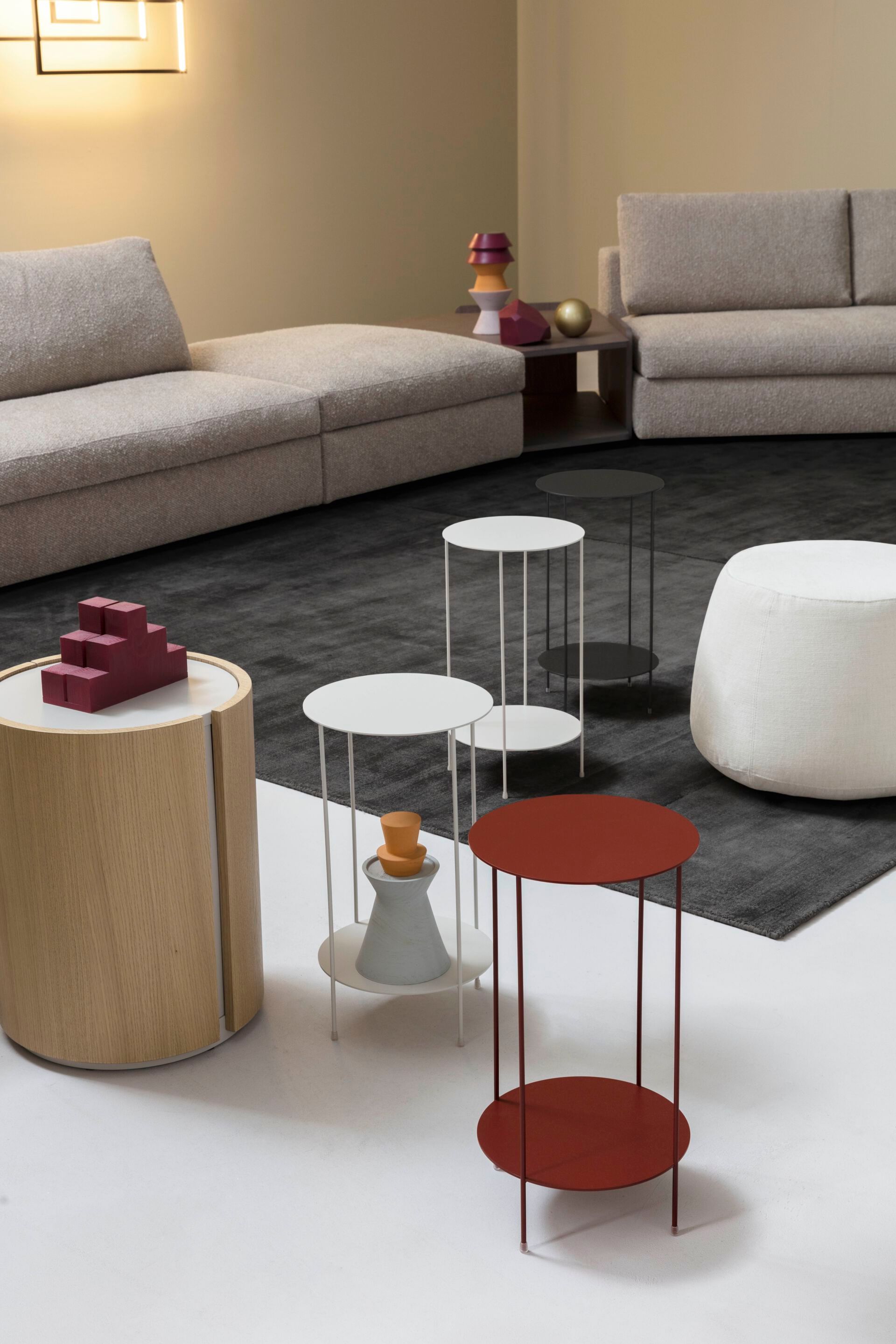 Высокий круглый металлический журнальный столик Alf DaFrè WOK ARCH-00116846 - Вид №1