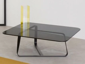 Desalto Журнальный столик из стали и хрусталя