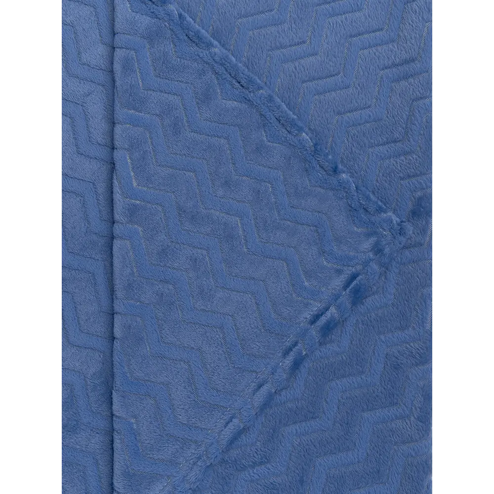 Плед Зигзаг 200x220 см фланель цвет голубой TEXREPUBLIC STLM-2087392 - Вид №1