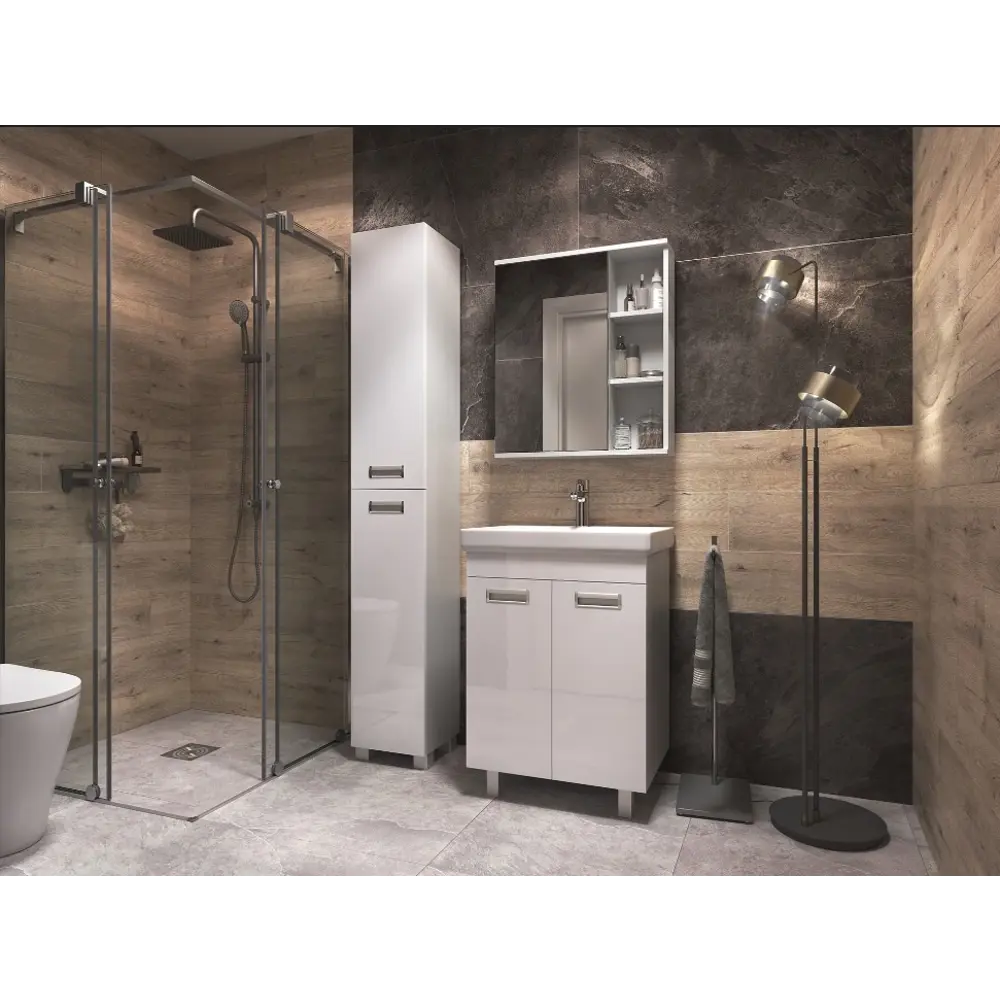 Тумба Vigo Milk 60 56.6x43.4x70 см с раковиной Cersanit Colour керамика 60 см цвет белый STLM-2022013 - Вид №6