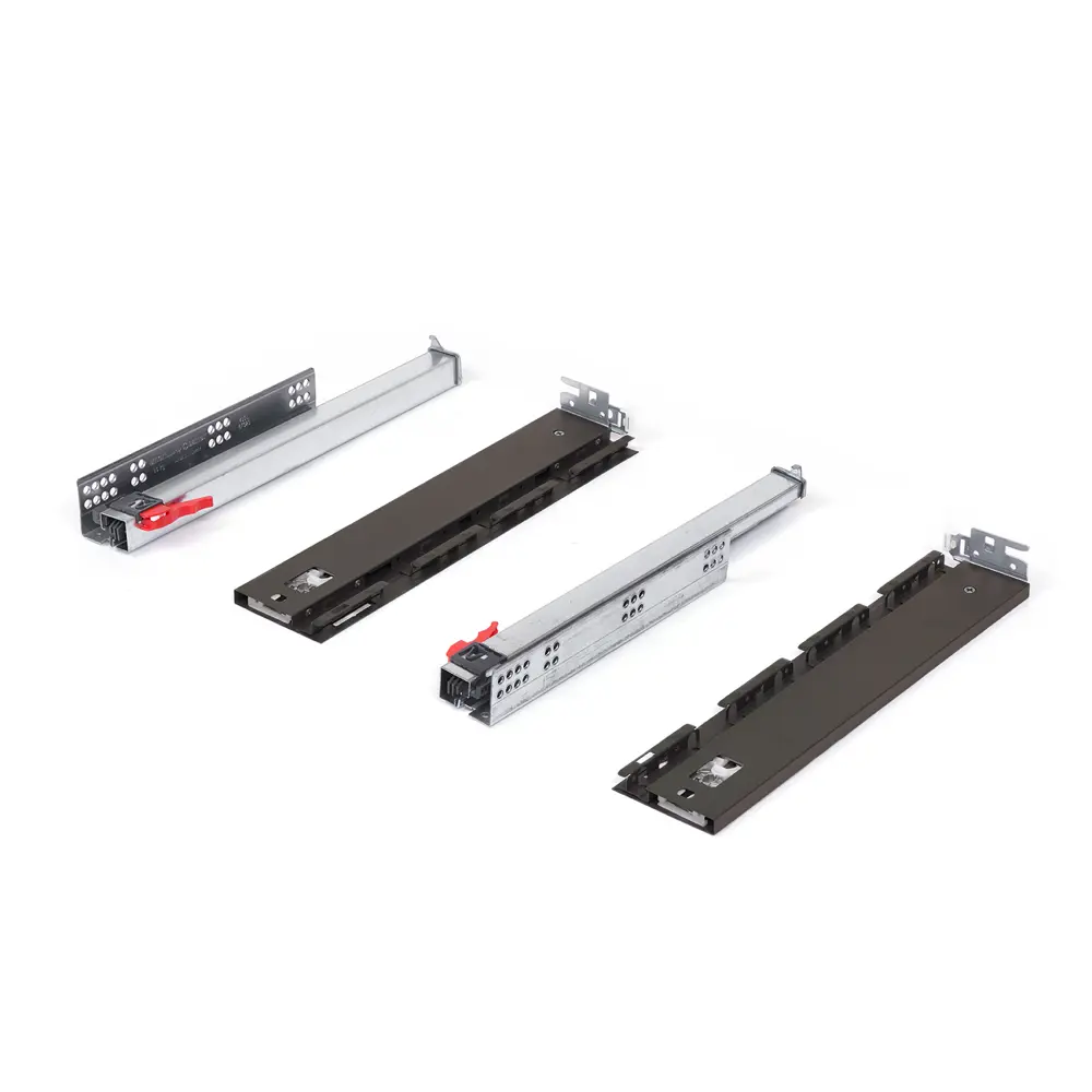 Комплект роликовых направляющих Flowbox h58 450 мм, сталь, цвет мокко 85441344 STLM-2111553 Santreyd  - Вид №1