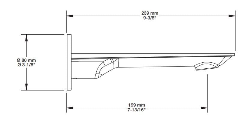 Встраиваемый термостатический набор для ванны с ручным душем BARIL Profile B46 ARCH-00024247 - Вид №8