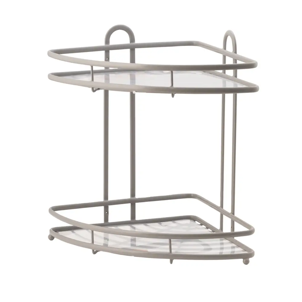 Полка для ванной Swensa Termo SWR-1003 двухъярусная угловая металл цвет серый STLM-2170209