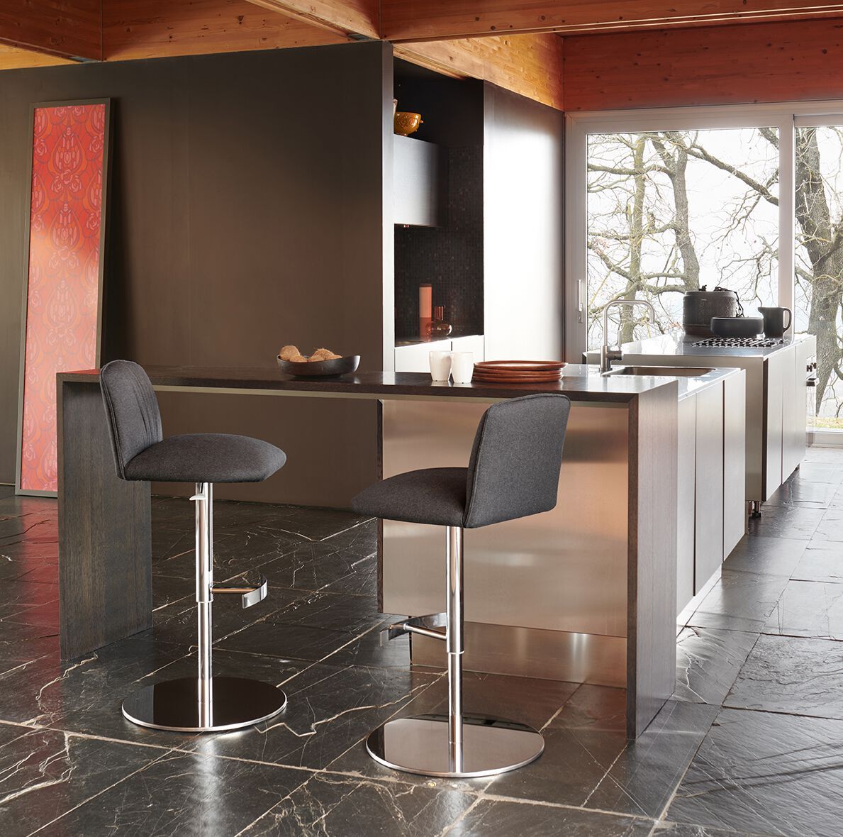 Регулируемая высота табурета с подлокотниками Potocco ARCH-00062921 - Вид №2