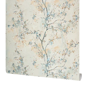 Обои Ateliero Scarlett темно-бежевые с растительным орнаментом 89409071