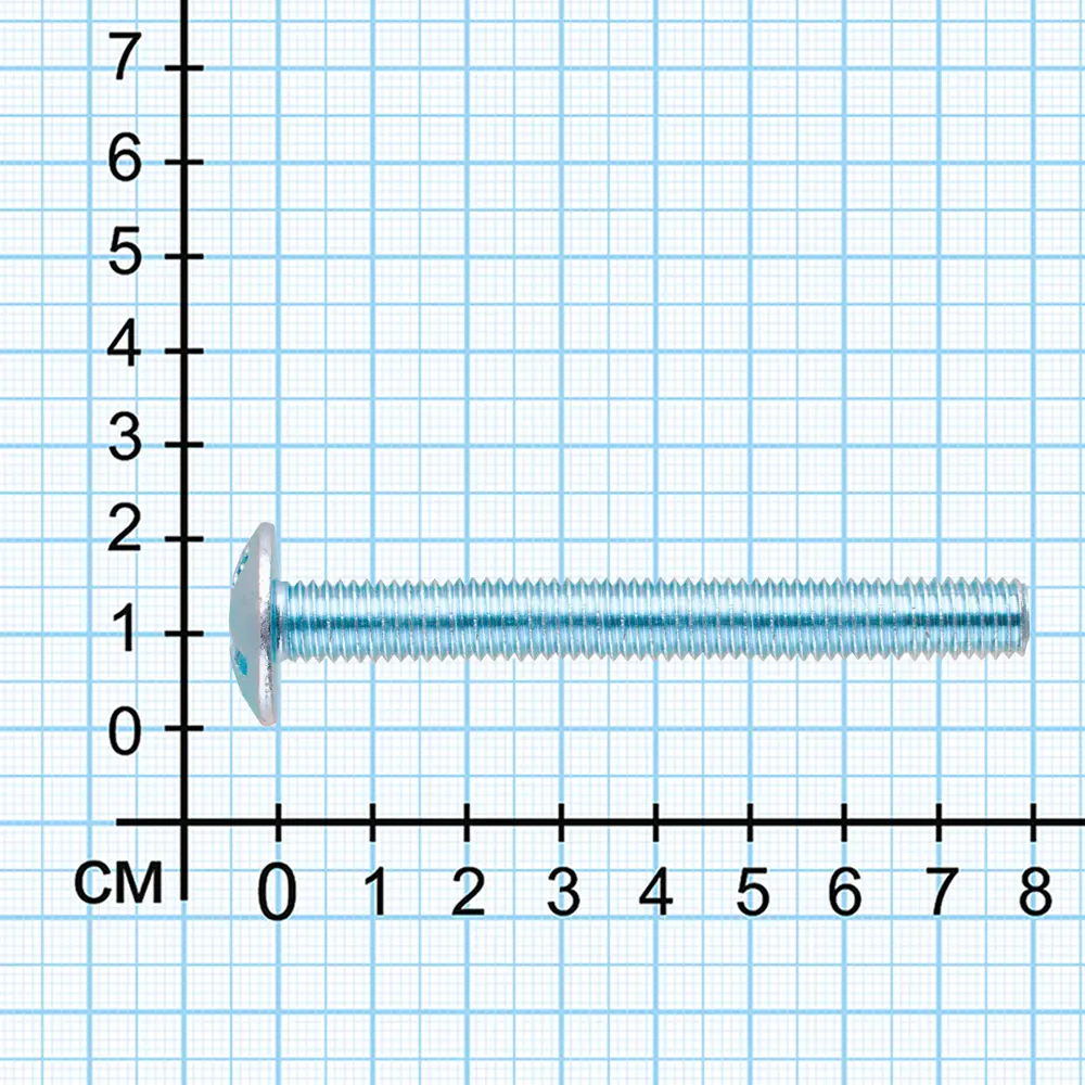 Болт мебельный DIN 607С оцинкованная сталь 8x80 мм Santreyd STLM-2054245 - Вид №2