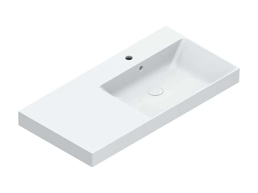 Одноместная прямоугольная раковина с столешницей CERAMICA CATALANO ноль ARCH-00117507