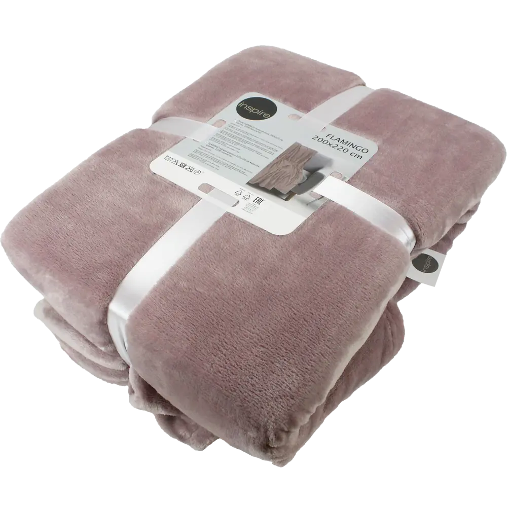 Плед Flamingo 200x220 см микрофибра цвет пыльная роза INSPIRE STLM-2171691