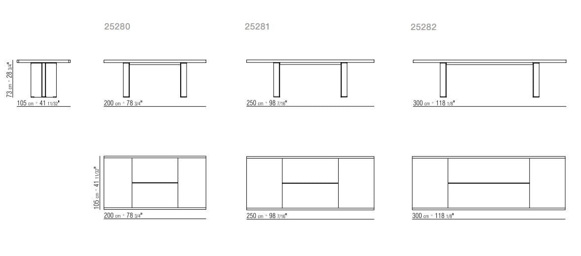 Прямоугольный стол с деревянной столешницей Flexform SPELLO ARCH-00033919 - Вид №5