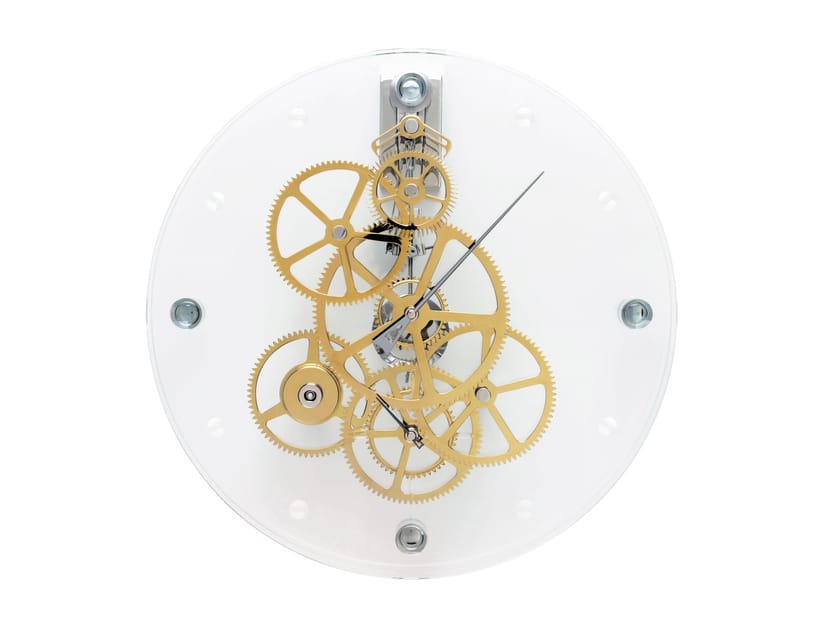 Настенные часы из закаленного стекла с золотыми деталями Teckell TAKTO PRESTO ARCH-00115687