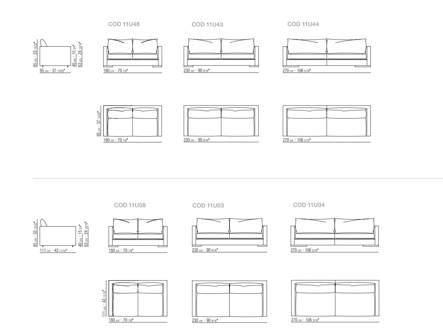 3-местный съемный тканевый диван Flexform ARCH-00139054 - Вид №2