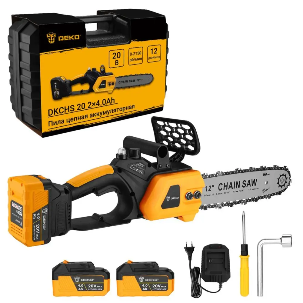 Аккумуляторная пила DEKO DKCHS 20 для сада и стройки 88222030 STLM-0076981