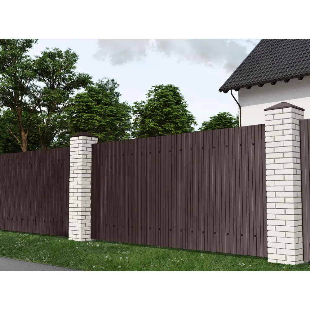 Профнастил С8 0.4 мм 1200x2000 мм RAL 8017 коричневый Santreyd STLM-2191503 - Вид №2