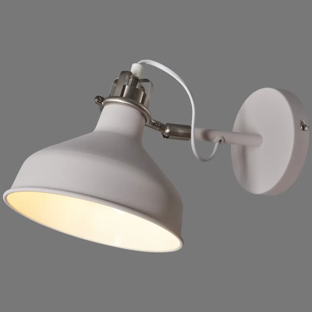 Бра Amsterdam WML-425 1xE27x40 Вт металл цвет белый CAMELION STLM-2100431 - Вид №3