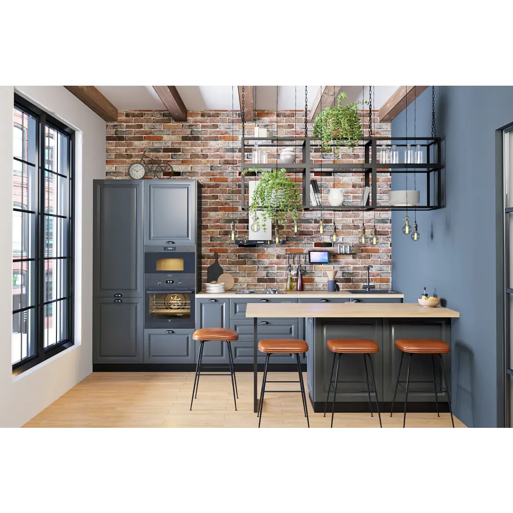 Фасад для кухонного ящика Мегион 39.7x38.1 см Delinia ID МДФ цвет тёмно-серый STLM-2136438 - Вид №5